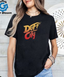 Smug Wearing Duff City shirt