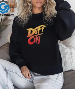 Smug Wearing Duff City shirt