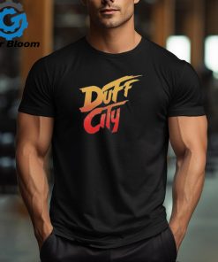 Smug Wearing Duff City shirt