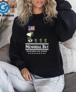 Snoopy And Woodstock Memorial Day Remember And Honor Shirt