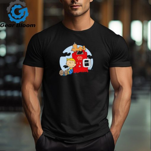 Snoopy and Charlie Brown dogmuts Nuka Cola shirt