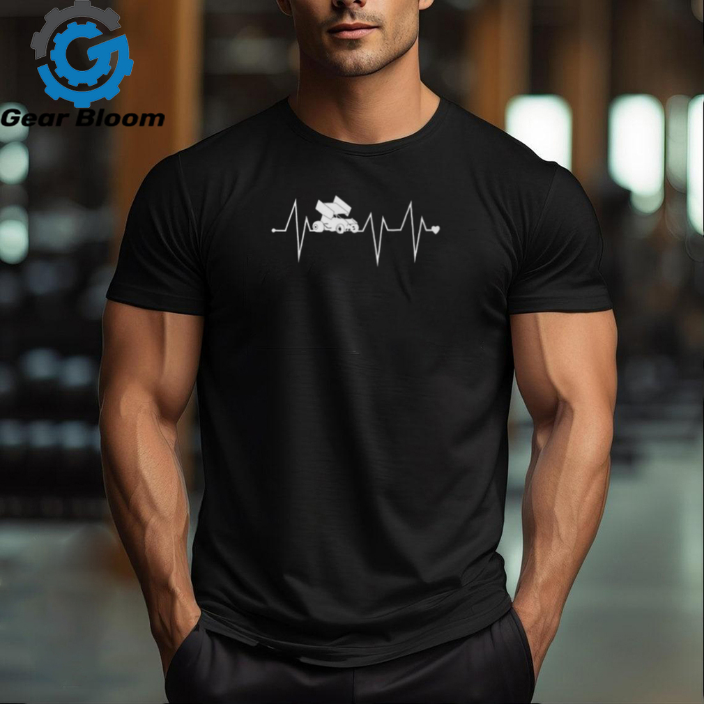 Sprint Car Racing Racer Heartbeat Heart Pulse Rate Ekg T Shirt Sprint Car Racing Racer Heartbeat Heart Pulse Rate Ekg T Shirt