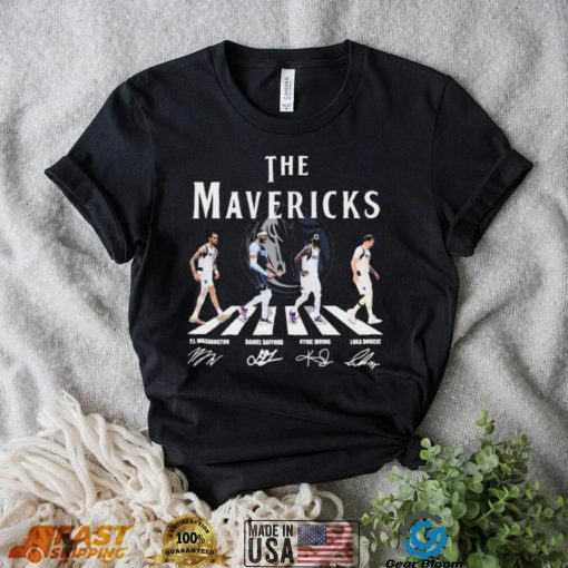 The Mavericks Abbey Road Pj Washington Daniel Gafford Kyrie Irving And Luka Doncic Signatures Shirt