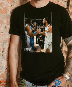 Tyrese Maxey Hand Shake Jalen Brunson At Eastern Conference 2024 NBA Playoffs T Shirt