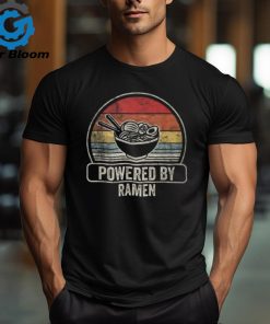 Retro Vintage Powered By Ramen Ramen Lover T Shirt