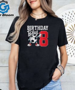 8Th Birthday For Boys Football Soccer Eight Year 8 Old T Shirt