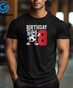 8Th Birthday For Boys Football Soccer Eight Year 8 Old T Shirt