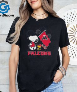 Atlanta Falcons Snoopy America Flag Happy 4th Of July T Shirt