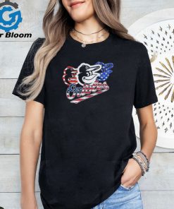 Baltimore Orioles American Flag Celebrating 4th Of July T Shirt