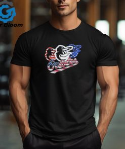 Baltimore Orioles American Flag Celebrating 4th Of July T Shirt