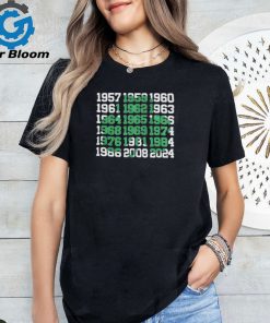 Boston Basketball Champions Dates Shamrock Shirt