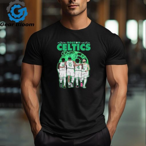 Boston Celtics Jrue Holiday Jayson Tatum Jaylen Brown Derrick White Attack T Shirt