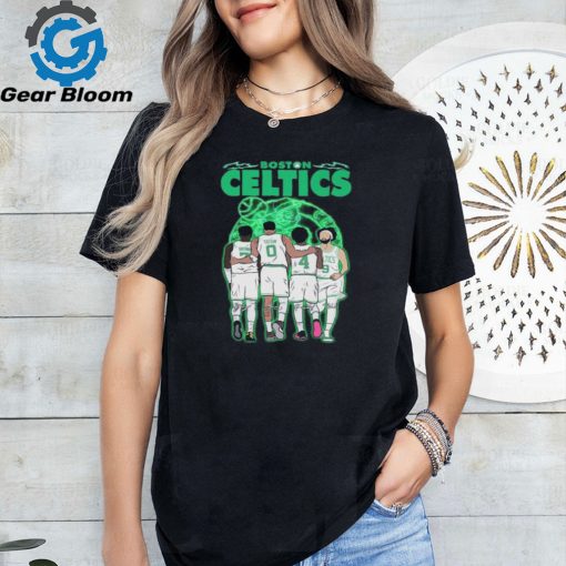 Boston Celtics Jrue Holiday Jayson Tatum Jaylen Brown Derrick White Attack T Shirt