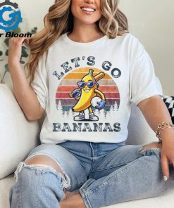 Lets Go Bananas Banana Playing Baseball Baseball Player T Shirt