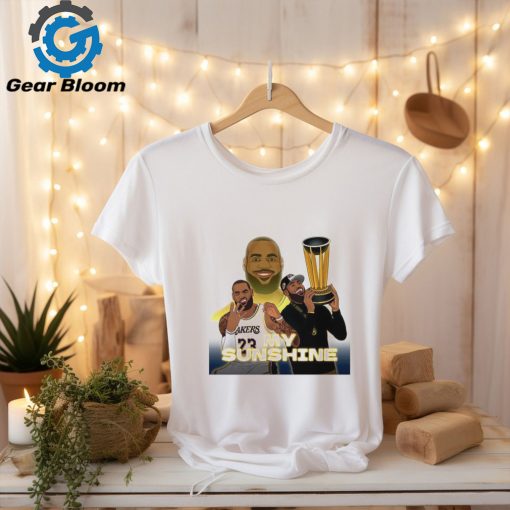 Los Angeles Lakers LeBron James 23 my sunshine cartoon shirt