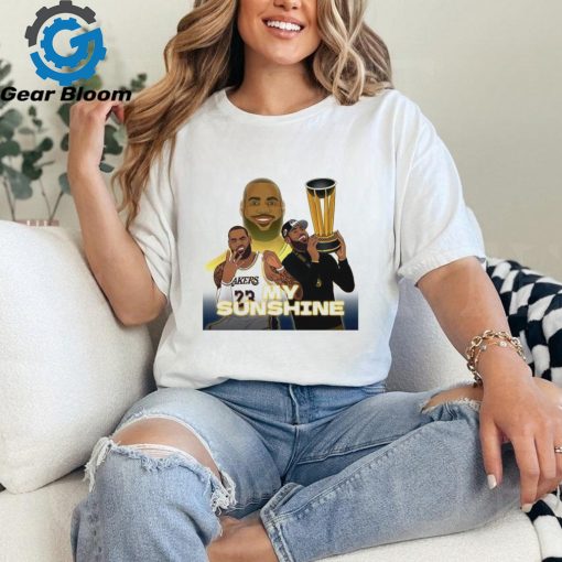 Los Angeles Lakers LeBron James 23 my sunshine cartoon shirt