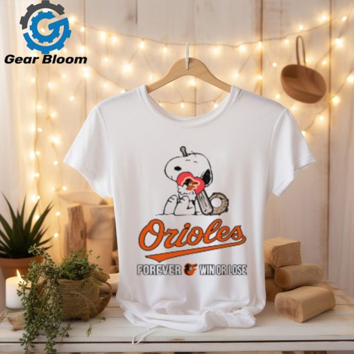MLB The Peanuts Movie Snoopy Forever Win Or Lose Baseball Baltimore Orioles shirt