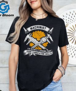 Machinist Judging CNC Machine Operator Machining on Men's T Shirt
