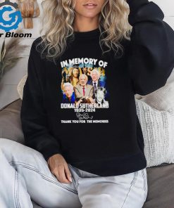 Mash In Memory Of Donald Sutherland 1935 2024 signature thank you for the memories shirt