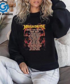 Megadeth Crush the world tour 2024 shirts