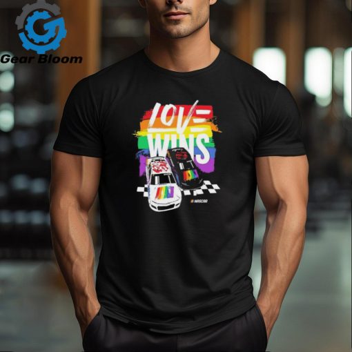 NASCAR Checkered Flag Sports Love Wins Pride Shirt