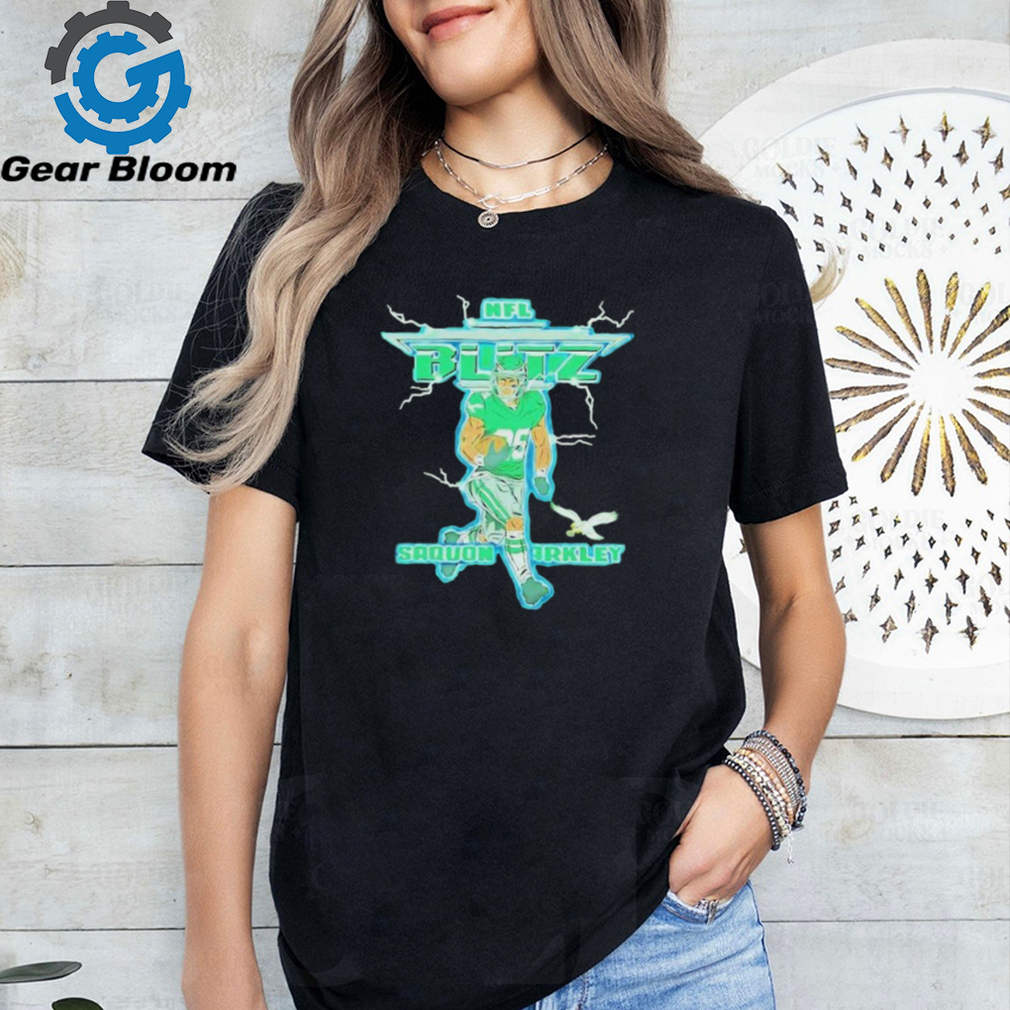 NFL Blitz Saquon Barkley Philadelphia Eagles Football Shirts NFL Blitz Saquon Barkley Philadelphia Eagles Football Shirts