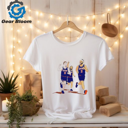 New York Knicks Donte DiVincenzo Jalen Brunson Josh Hart New York Villanova shirt