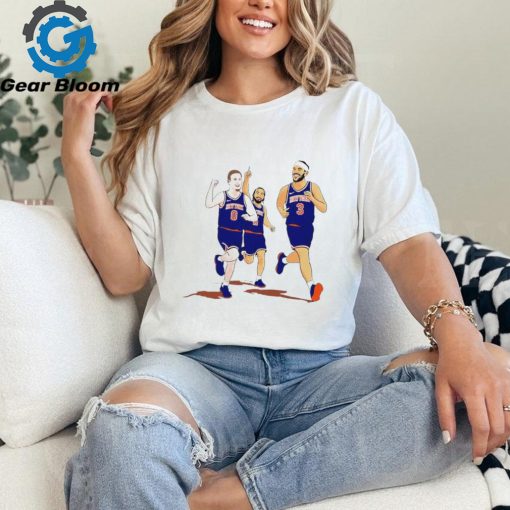 New York Knicks Donte DiVincenzo Jalen Brunson Josh Hart New York Villanova shirt