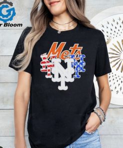 New York Mets America Flags Celebrating 4th Of July T Shirt