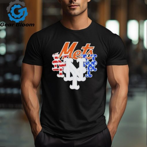 New York Mets America Flags Celebrating 4th Of July T Shirt