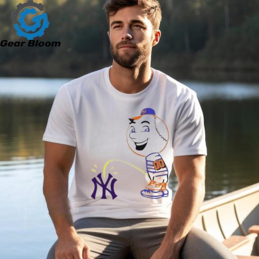 New york mets Mr. Met Pee On New York Yankees Shirt