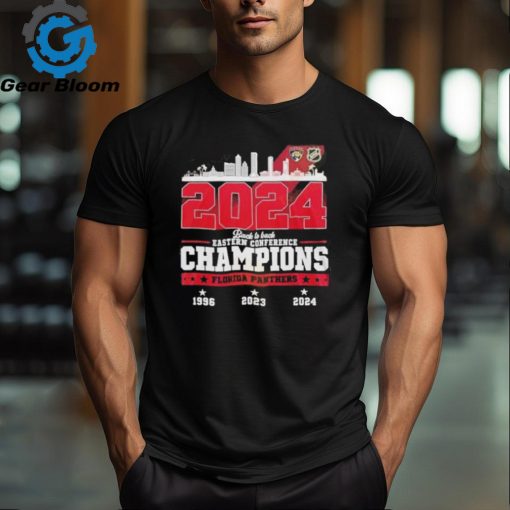 Official 2024 Back To Back Eastern Conference Champions Florida Panthers Black T Shirt