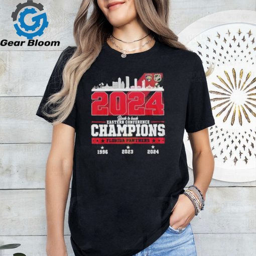 Official 2024 Back To Back Eastern Conference Champions Florida Panthers Black T Shirt