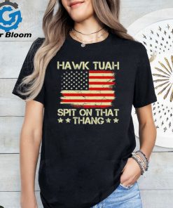 Official American Flag Hawk Tuah 24 Spit On That Thang T Shirt