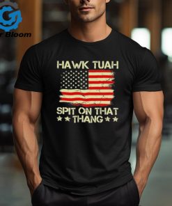 Official American Flag Hawk Tuah 24 Spit On That Thang T Shirt