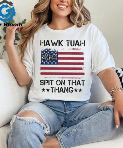 Official American Flag Hawk Tuah 24 Spit On That Thang T shirt