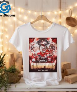 Official Birmingham Stallions Three Peat And First Ever UFL Champions 2022 2024 Players Poster t shirt