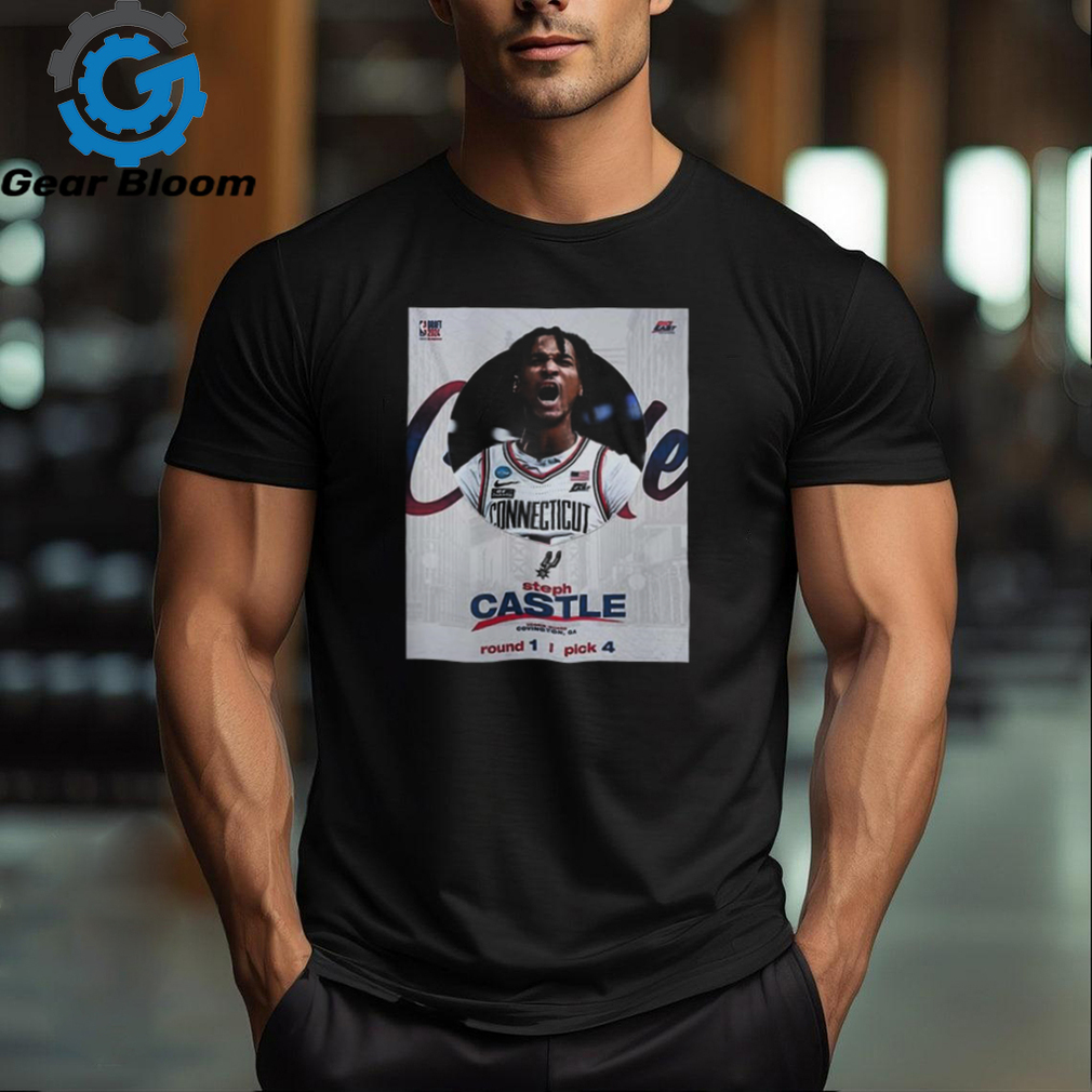 Official Congrats To Steph Castle Has Been Picked 4 At Round 1 By San Antonio Spurs At 2024 NBA Draft poster t shirt Official Congrats To Steph Castle Has Been Picked 4 At Round 1 By San Antonio Spurs At 2024 NBA Draft poster t shirt
