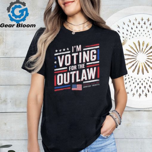 Official I’m Voting For The Outlaw – US Flag T Shirt