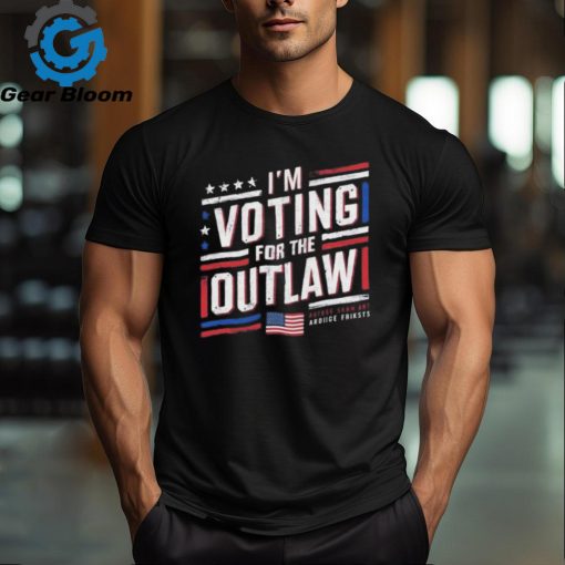 Official I’m Voting For The Outlaw – US Flag T Shirt