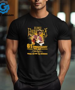 Official Jimi Hendrix 61st Anniversary 1963 2024 Thank You For The Memories T Shirt