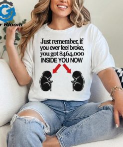 Official Just Remember If You Ever Feel Broke You Got 464000 Inside You Now Shirt