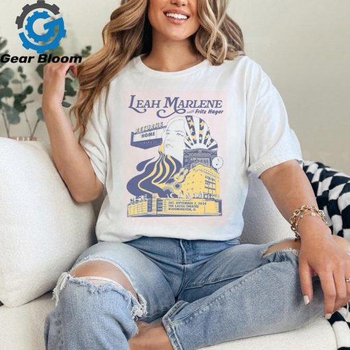 Official Leah Marlene Sept 7 2024 Castle Theatre Bloomington IL poster t shirt