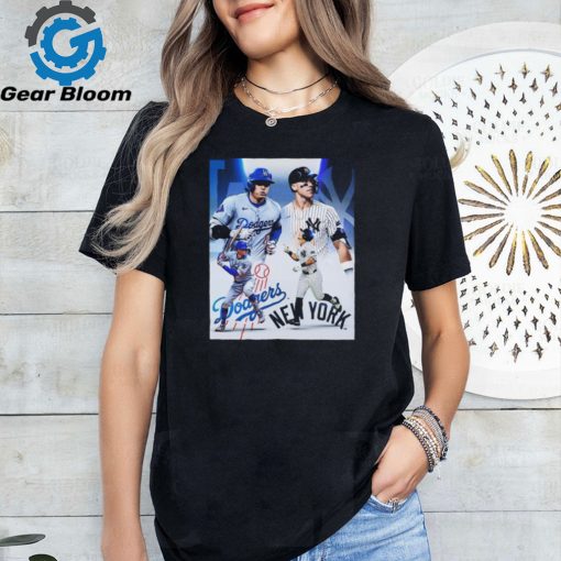 Official Los Angeles Dodgers vs New York Yankees 2024 Game Dueling Shirt