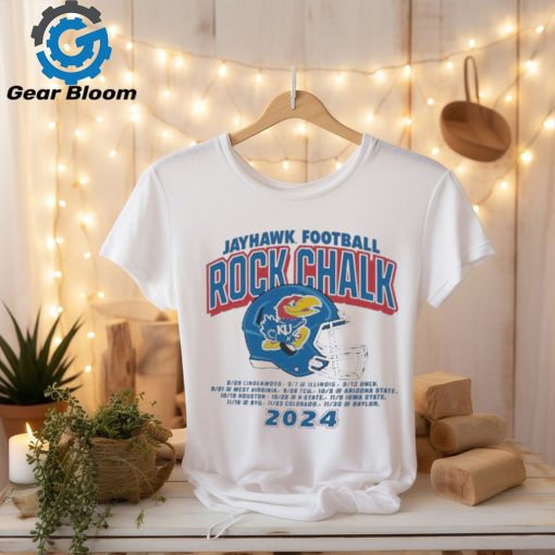 Official Rock Chalk Kansas Jayhawks Kingdom Football Schedule Shirt