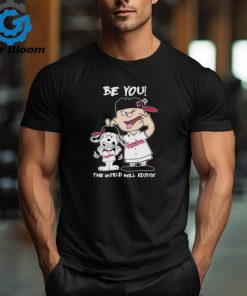 Official Snoopy And Charlie Brown Cleveland Guardians Be You The World Will Adjust Shirt