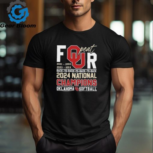 Official Sooners Four Peat National Champions Shirt