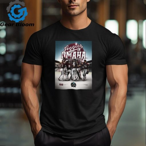 Official Texas A&M Aggies Baseball team Road To Omaha Bound NCAA Men’s Baseball College World Series 2024 players poster t shirt