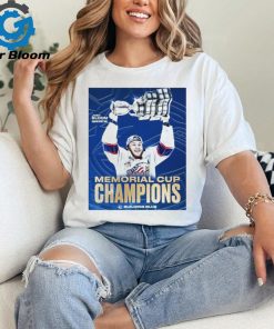 Official Vancouver canucks give it up for josh bloom scoring the game winning goal bloom helped the saginaw spirit win the 2024 memorial cup building blue shirt