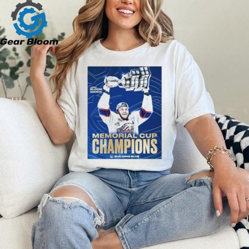 Official Vancouver canucks give it up for josh bloom scoring the game winning goal bloom helped the saginaw spirit win the 2024 memorial cup building blue shirt